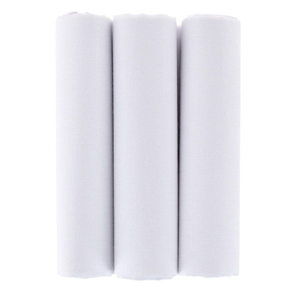 Essentials by Trafalgar Classic White 3 Pack Handkerchiefs